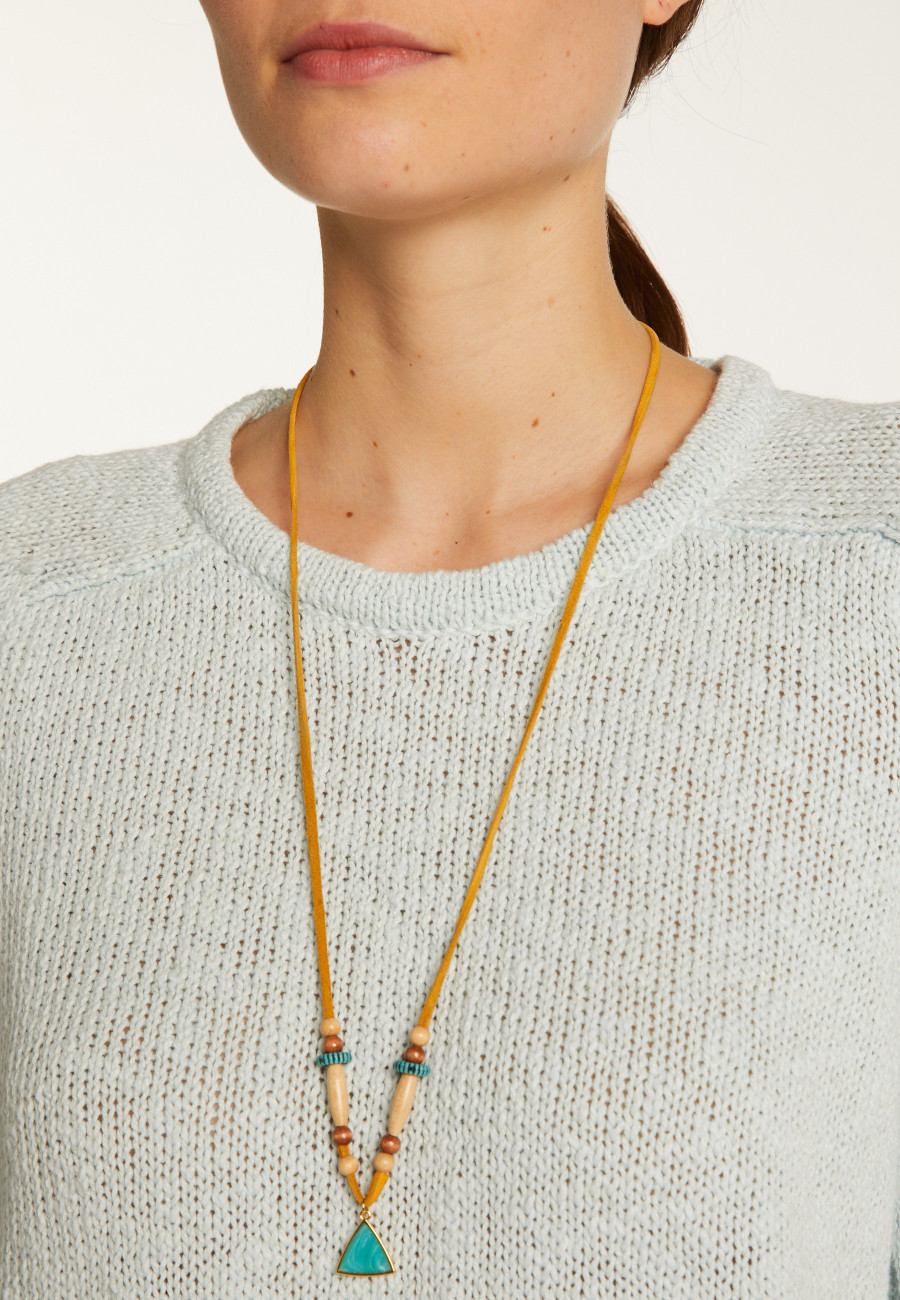 Suéter de gola redonda de algodão e linho - Nicky