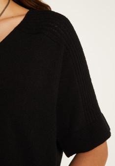 T-shirt col V en coton - Devy