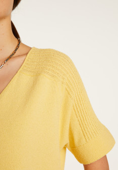 Cotton V-neck T-shirt - Devy