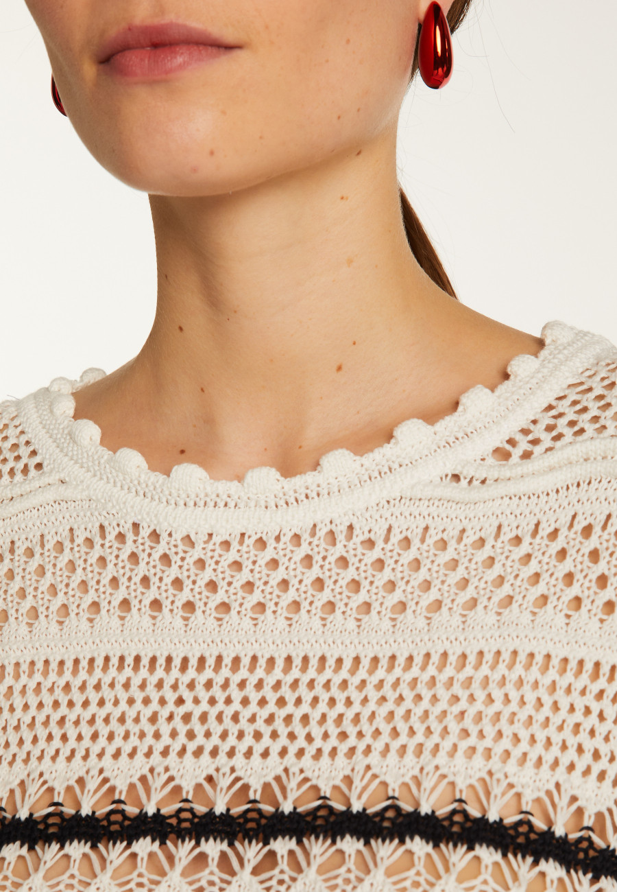 Suéter de algodão vazado - Danika
