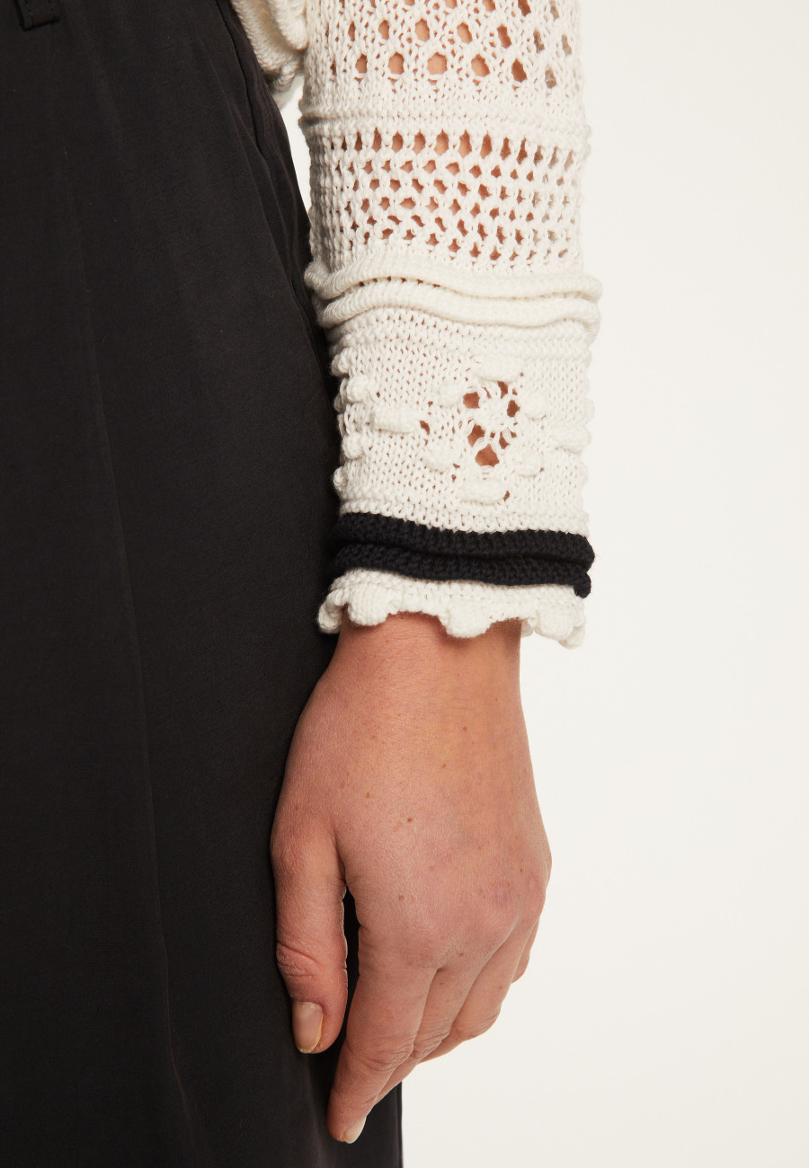 Suéter de algodão vazado - Danika