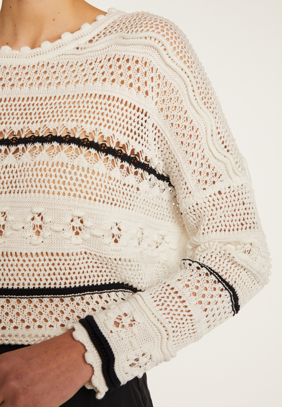 Suéter de algodão vazado - Danika