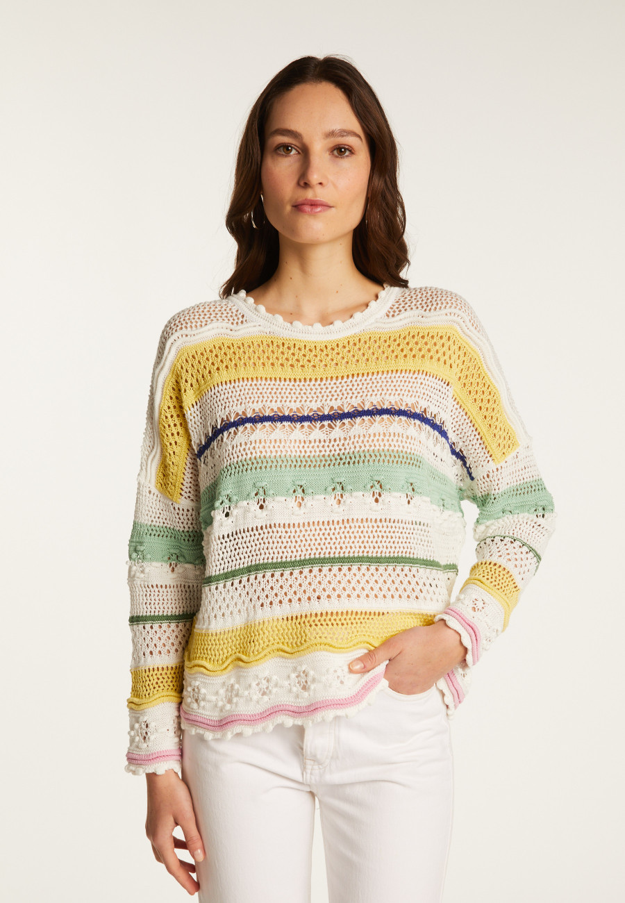 Openwork cotton sweater - Danika
