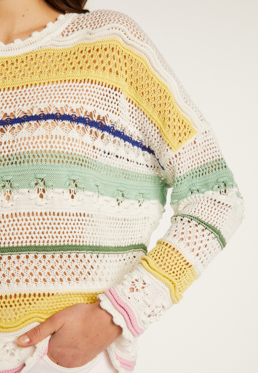 Suéter de algodão vazado - Danika