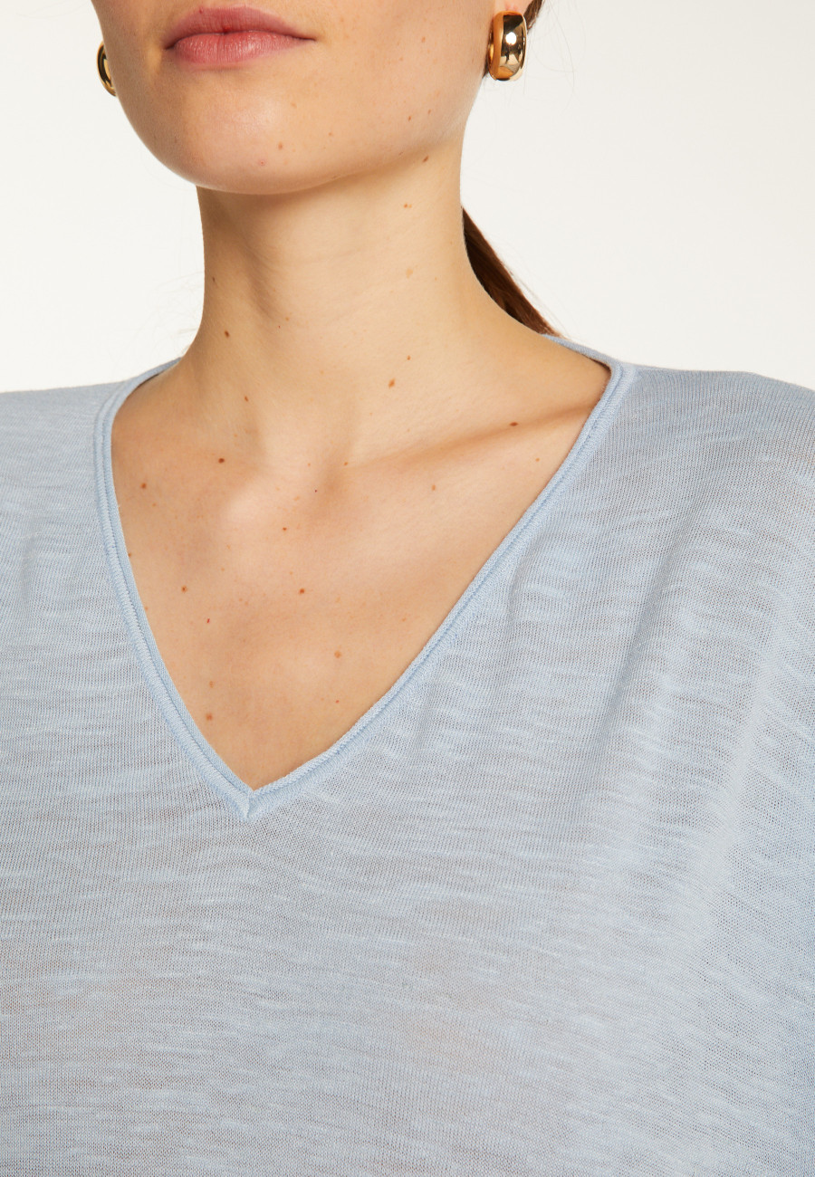 Camiseta folgada de linho com estampa slub - Balou