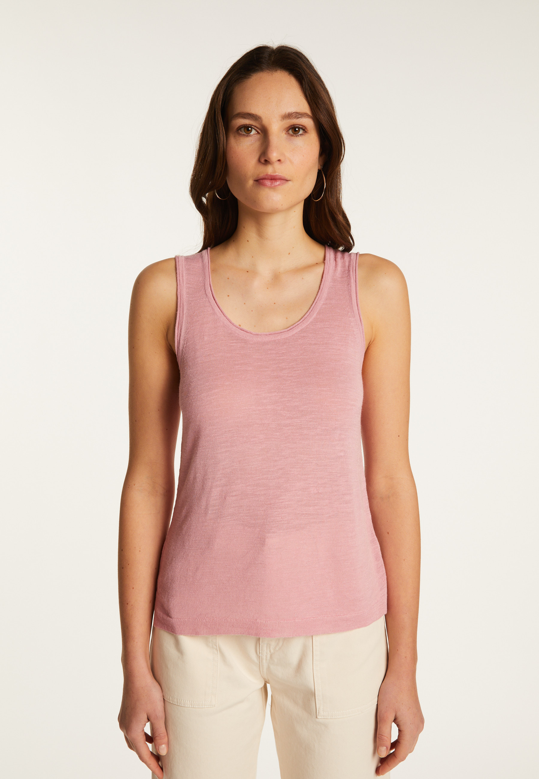 Slub linen tank top - Maitena