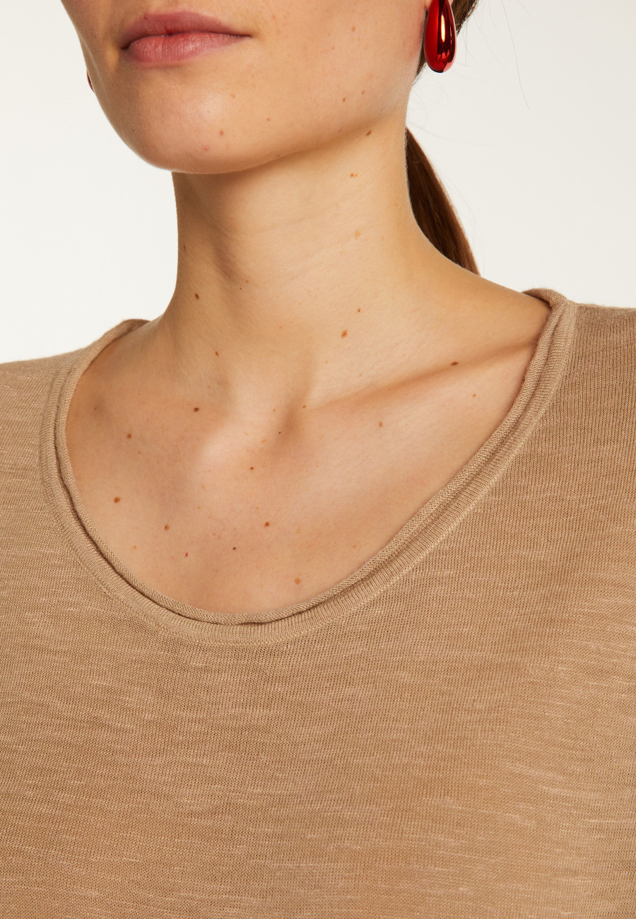 Flamed linen T-shirt - Lola