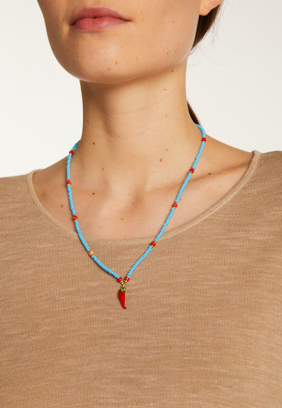 Camiseta gola redonda em linho flamejado - Domy