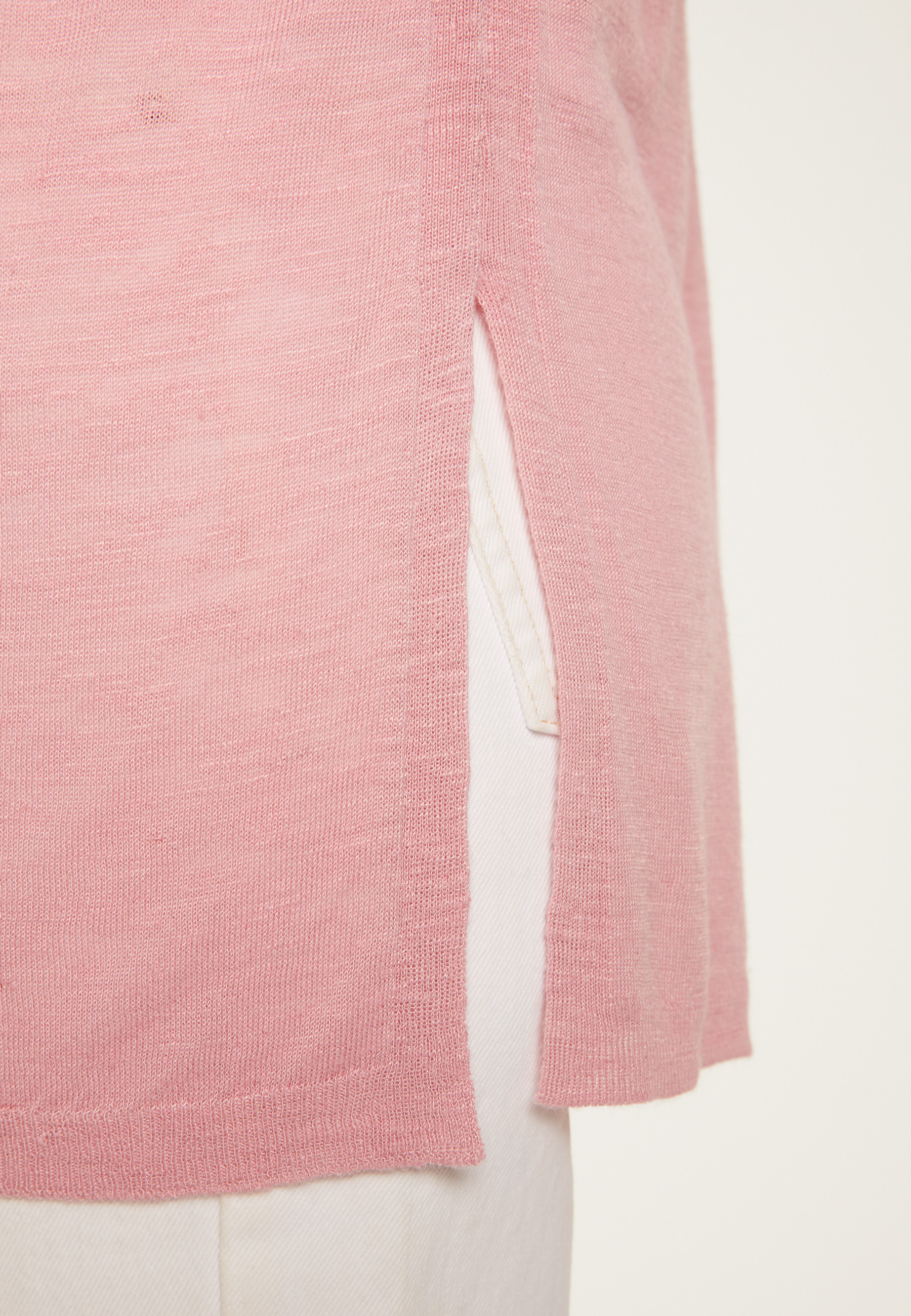 Short-sleeved flamed linen vest - Dara