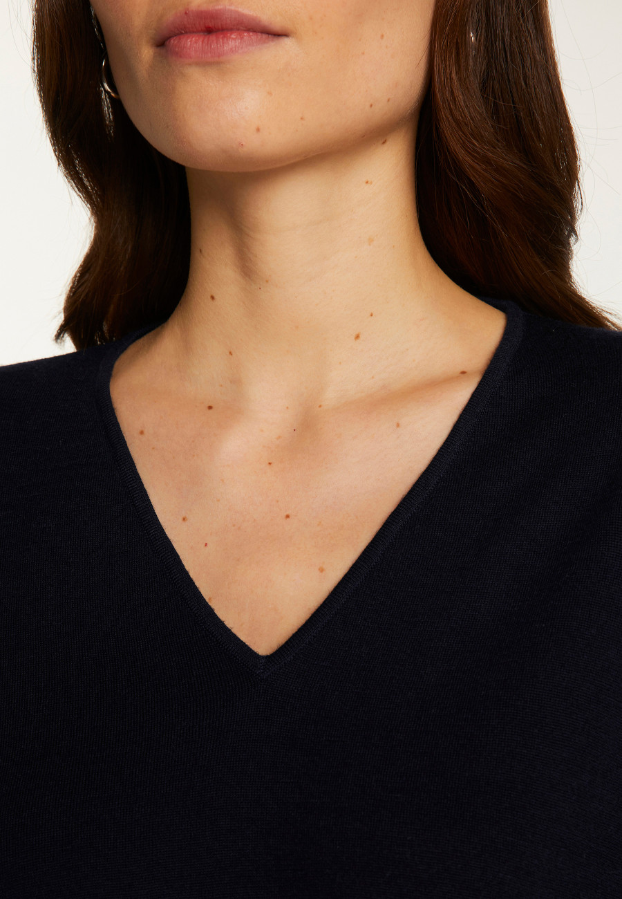 Suéter de lã com manga morcego - Boxe