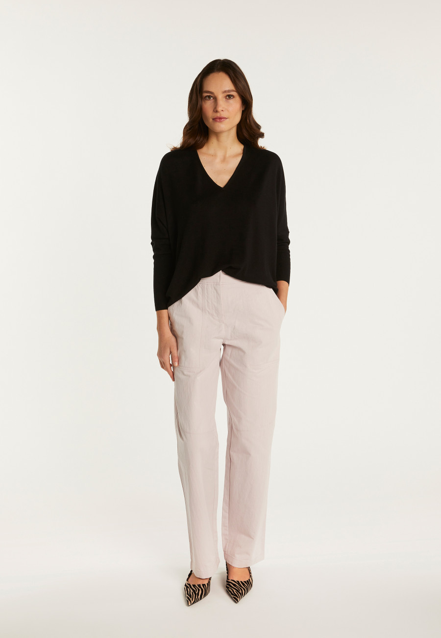 Suéter de lã com manga morcego - Boxe