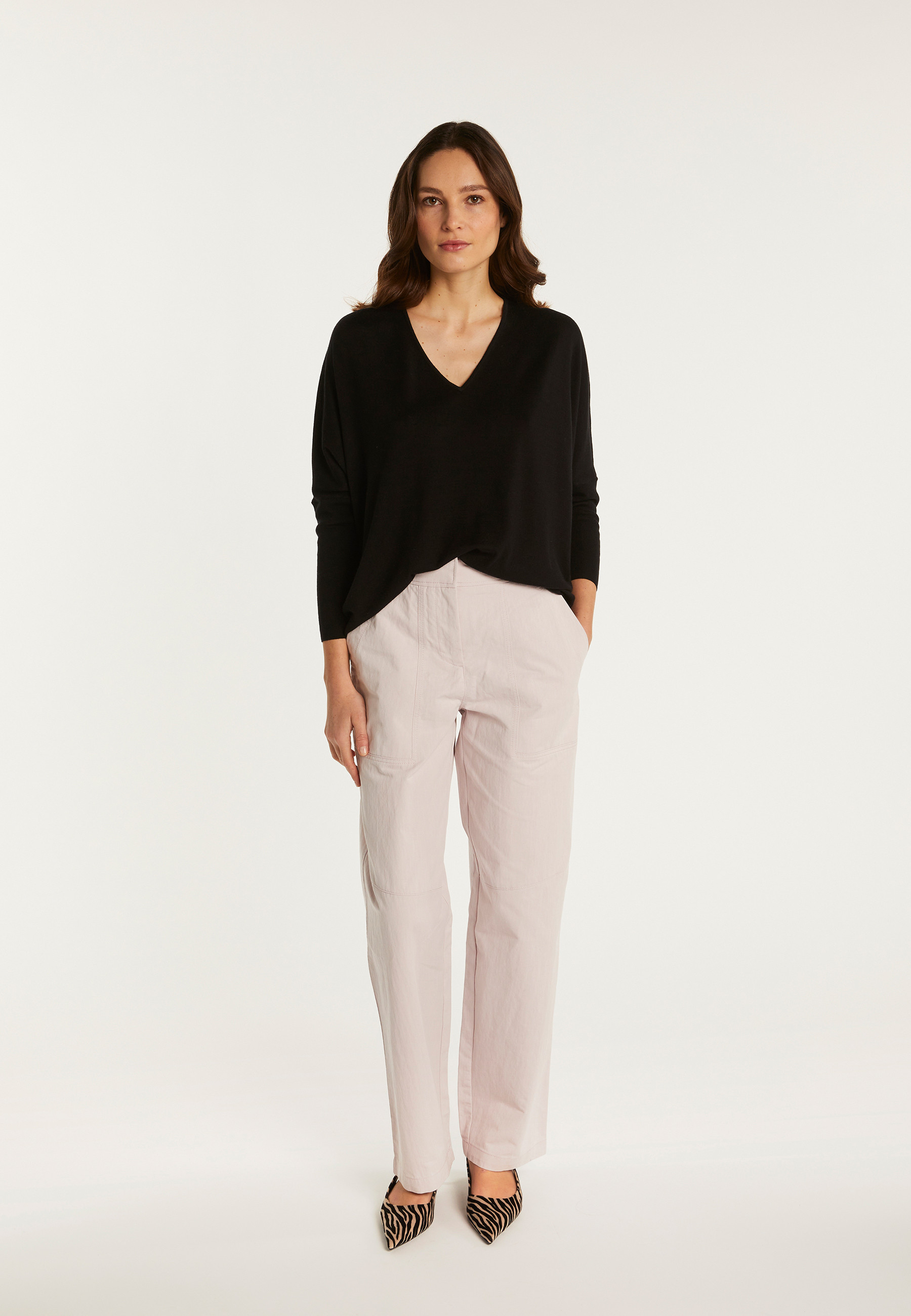 Merino wool V-neck sweater - Boxe