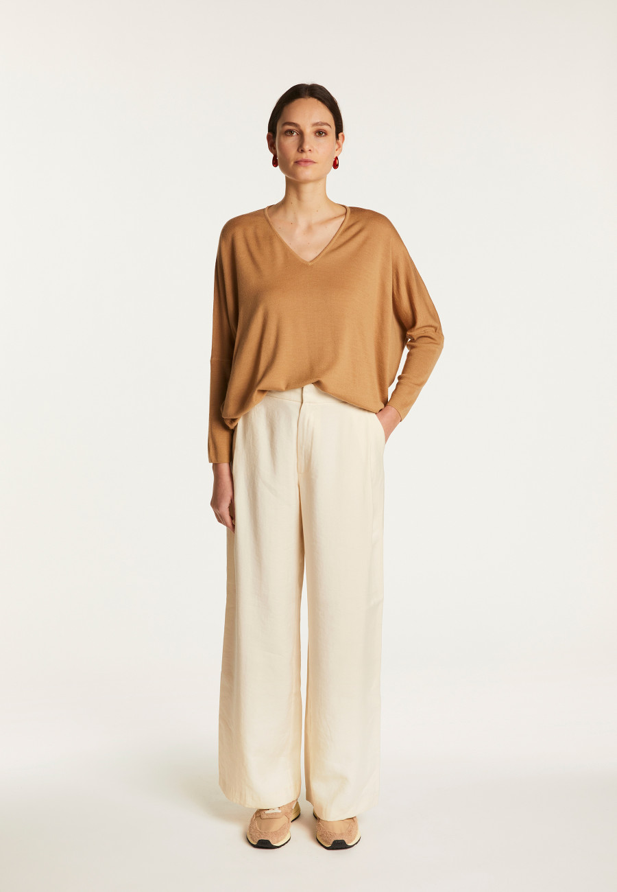 Suéter de lã com manga morcego - Boxe