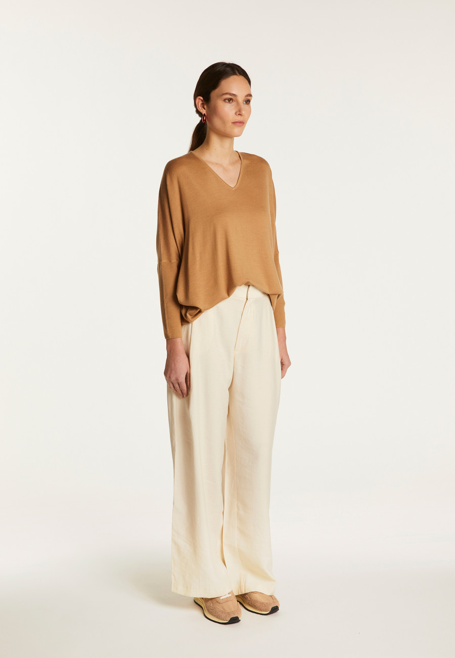 Suéter de lã com manga morcego - Boxe