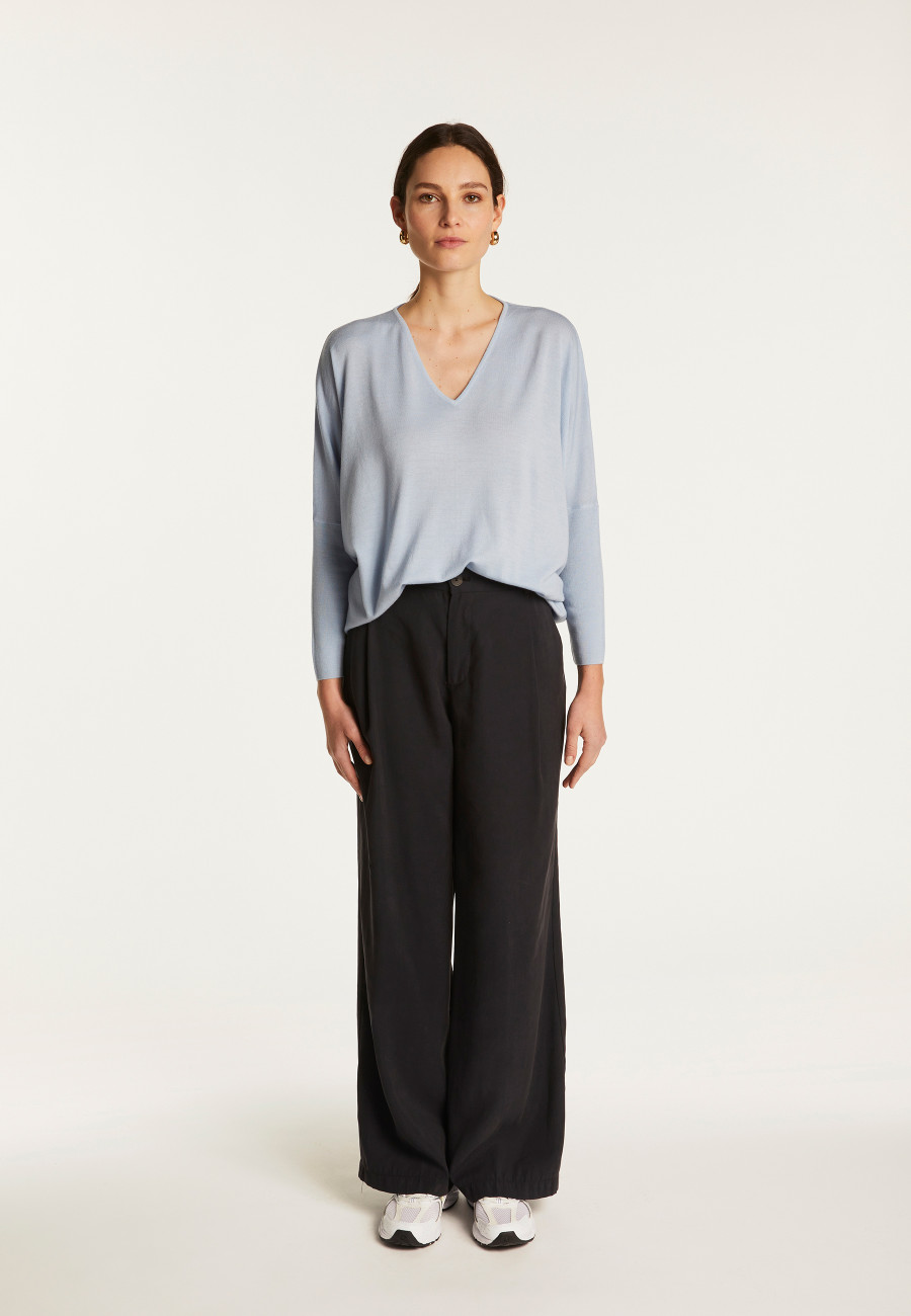 Suéter de lã com manga morcego - Boxe