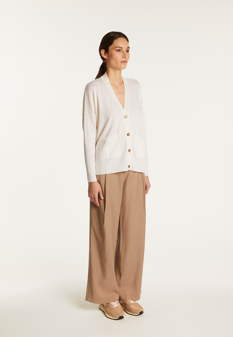 Cardigan de lã merino - Ariella