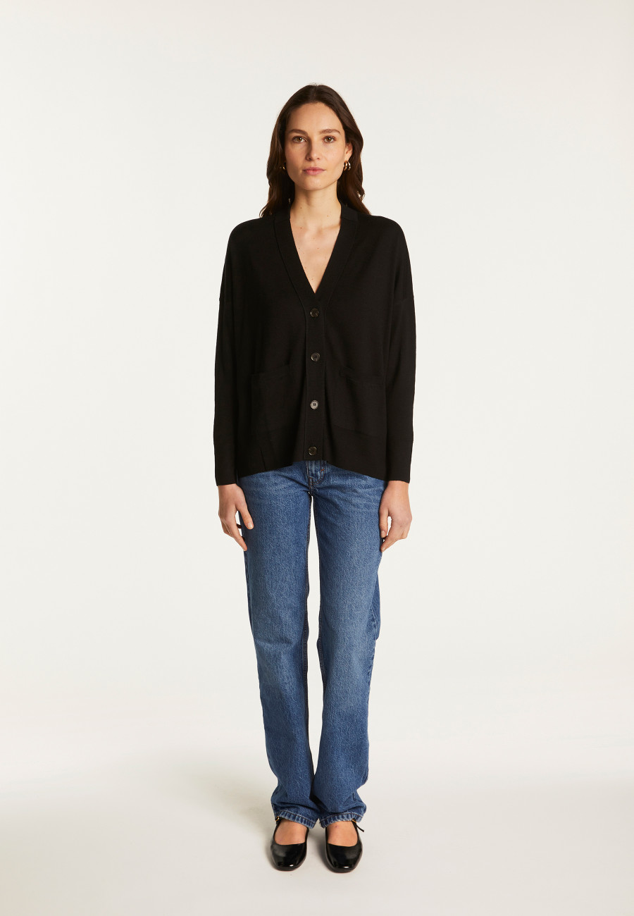 Cardigan de lã merino - Ariella