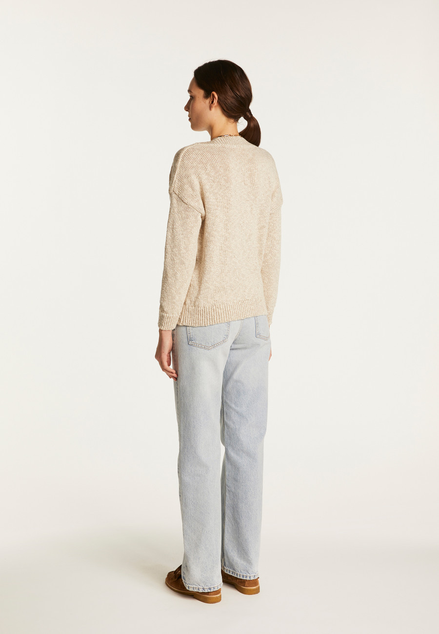 Cardigan em algodão e linho - Naïs