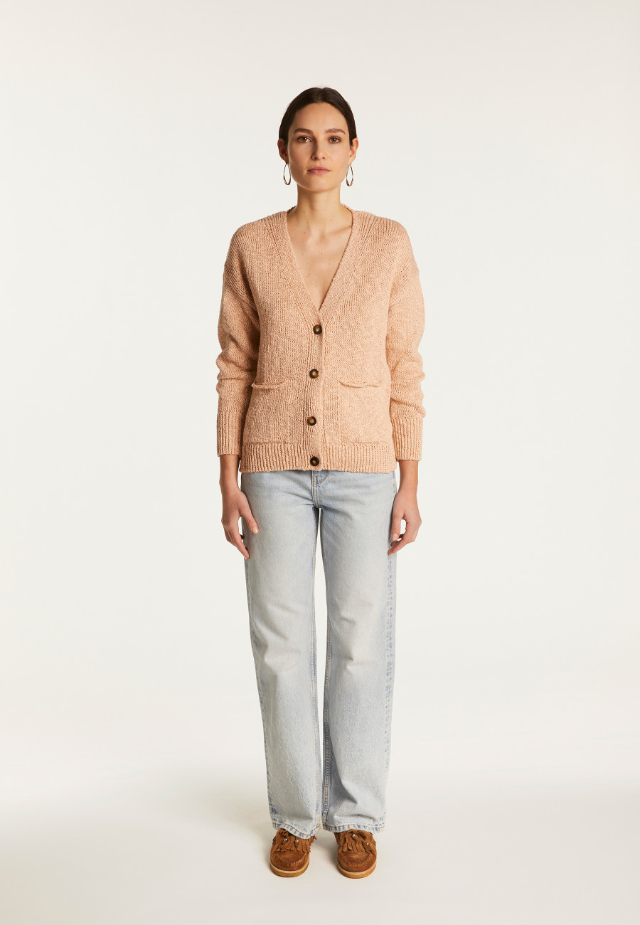 Cardigan em algodão e linho - Naïs
