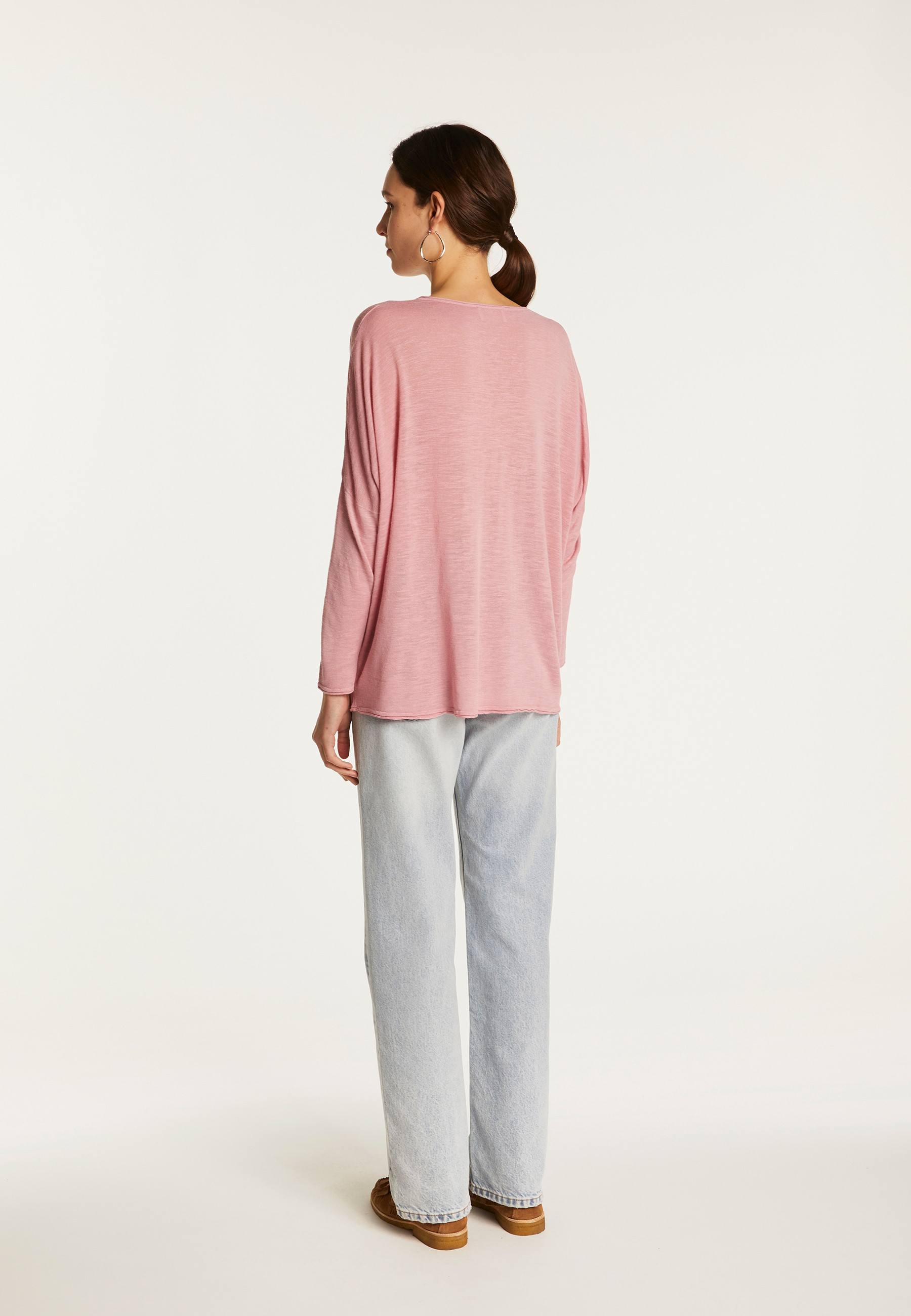 Pull manches chauve-souris en lin flammé - Balou