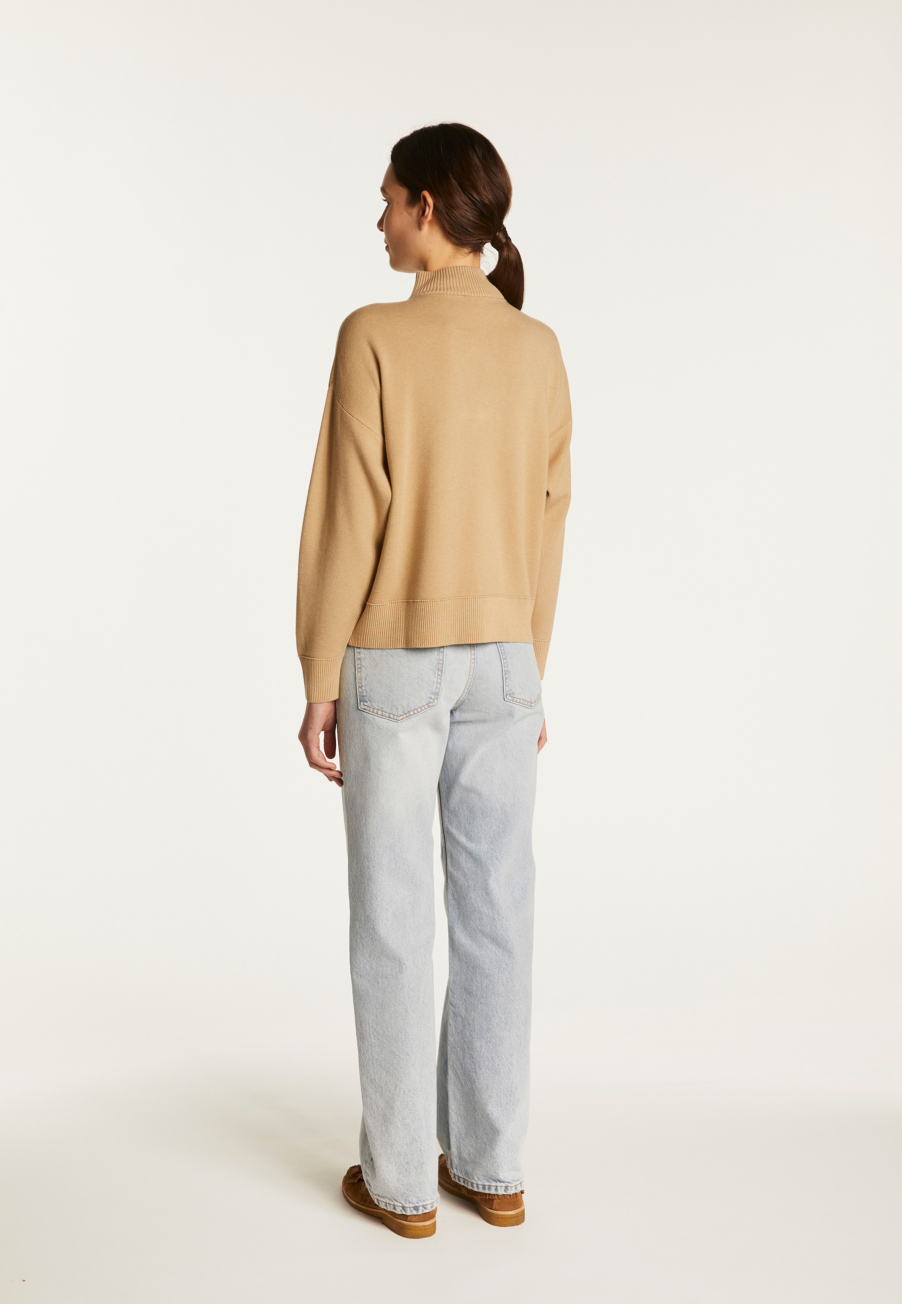 Wool Blend Trucker Sweater - Felicity