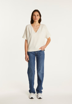 Cotton V-neck T-shirt - Devy