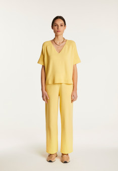 Cotton V-neck T-shirt - Devy