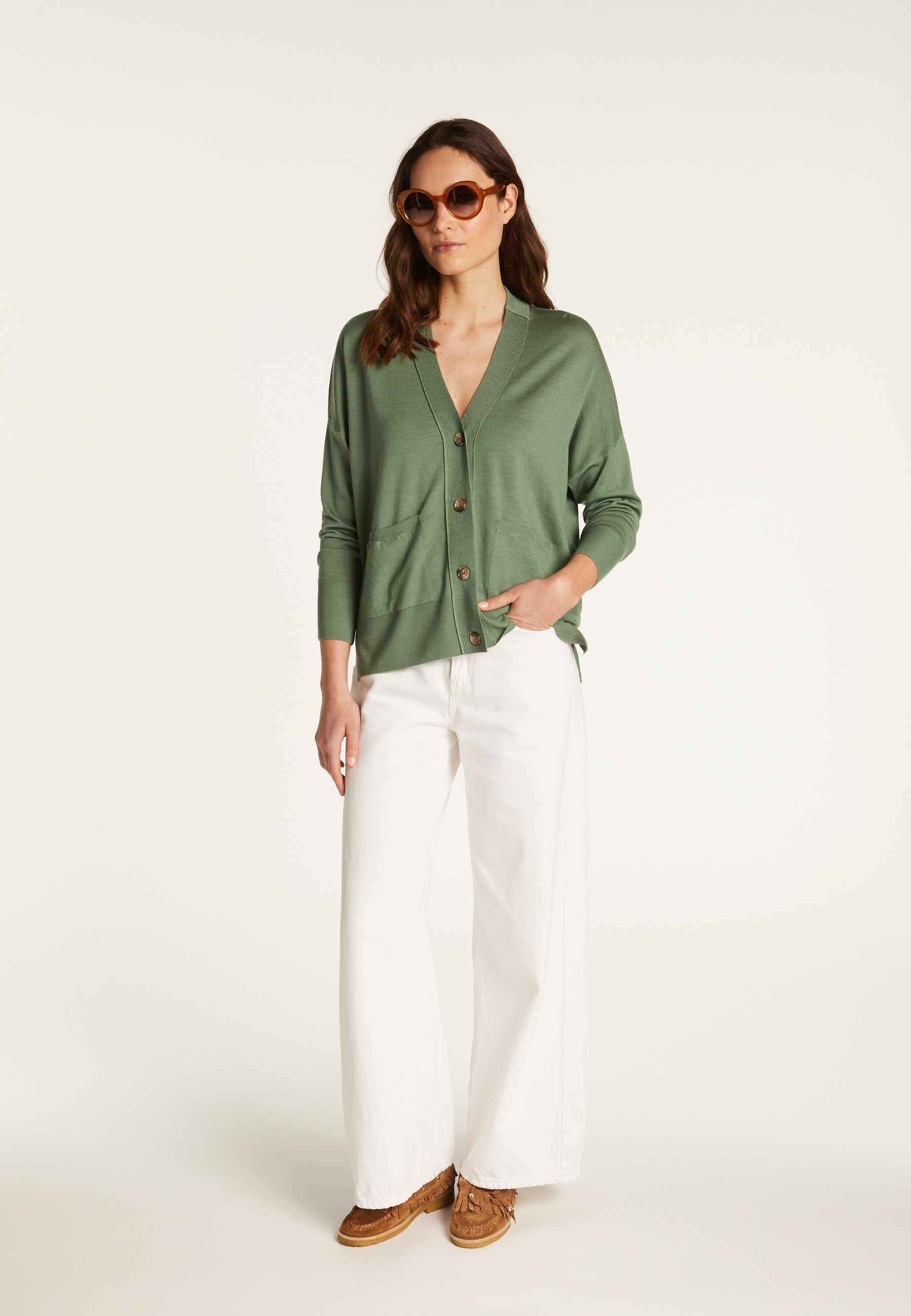 Cardigan en laine mérinos - Ariella