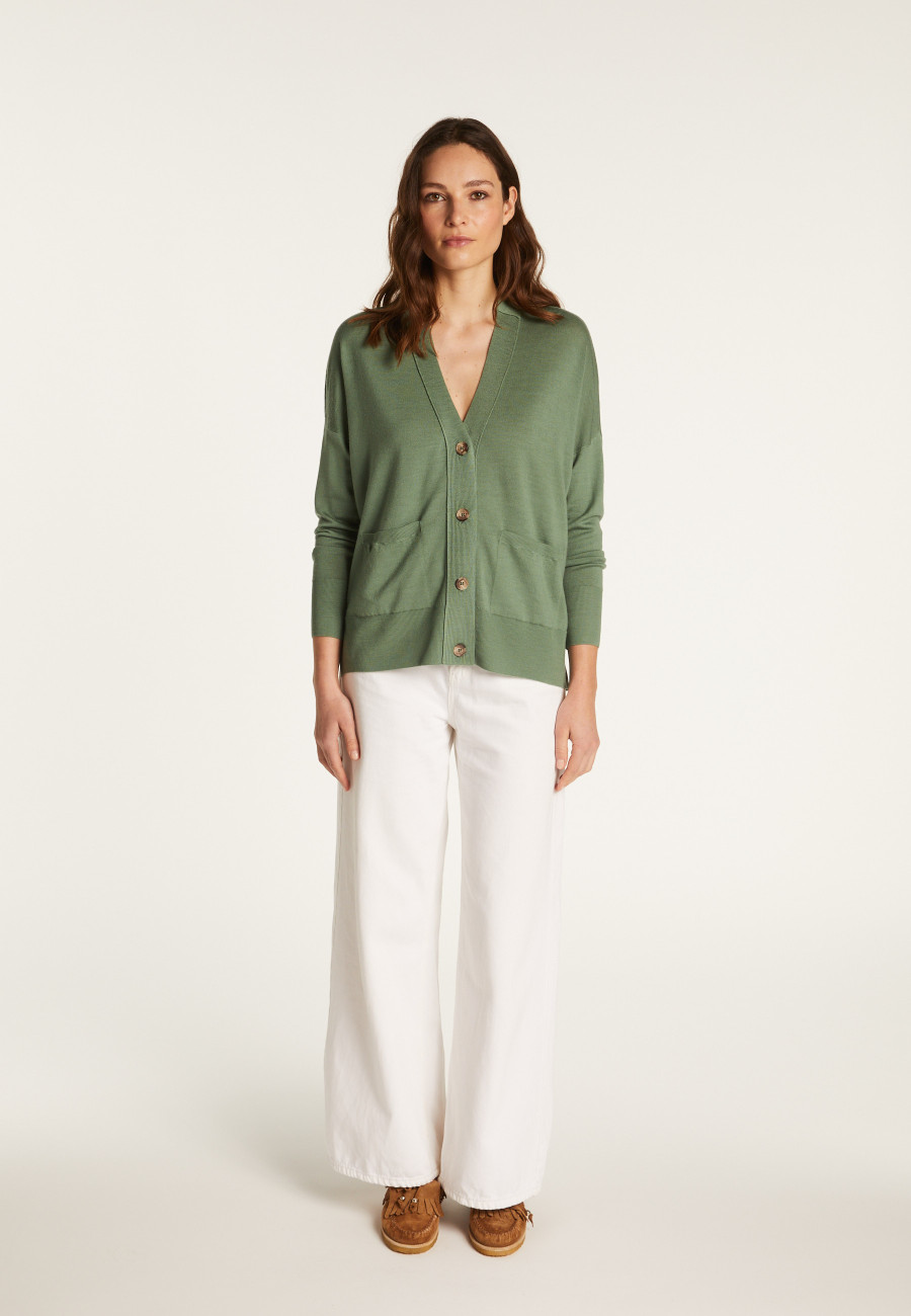 Cardigan de lã merino - Ariella