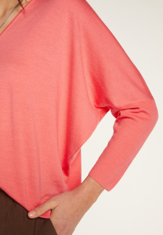 Pull col V en laine mérinos - Boxe