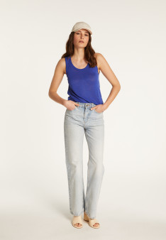 Slub linen tank top - Maitena