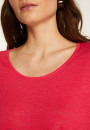 T-shirt col rond en lin flammé - Béatrice
