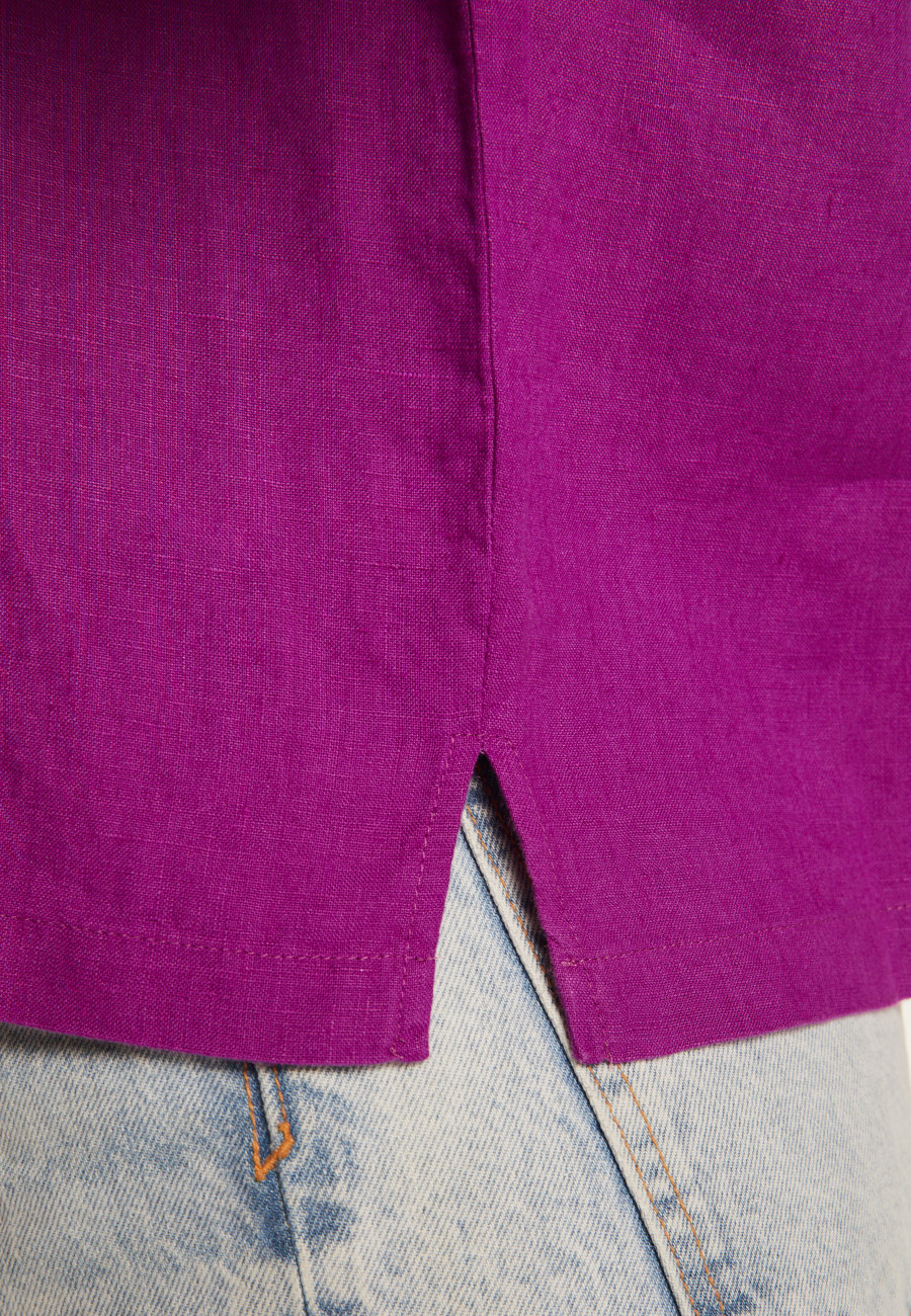 Linen V-neck T-shirt - Emma