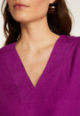 Linen V-neck T-shirt - Emma