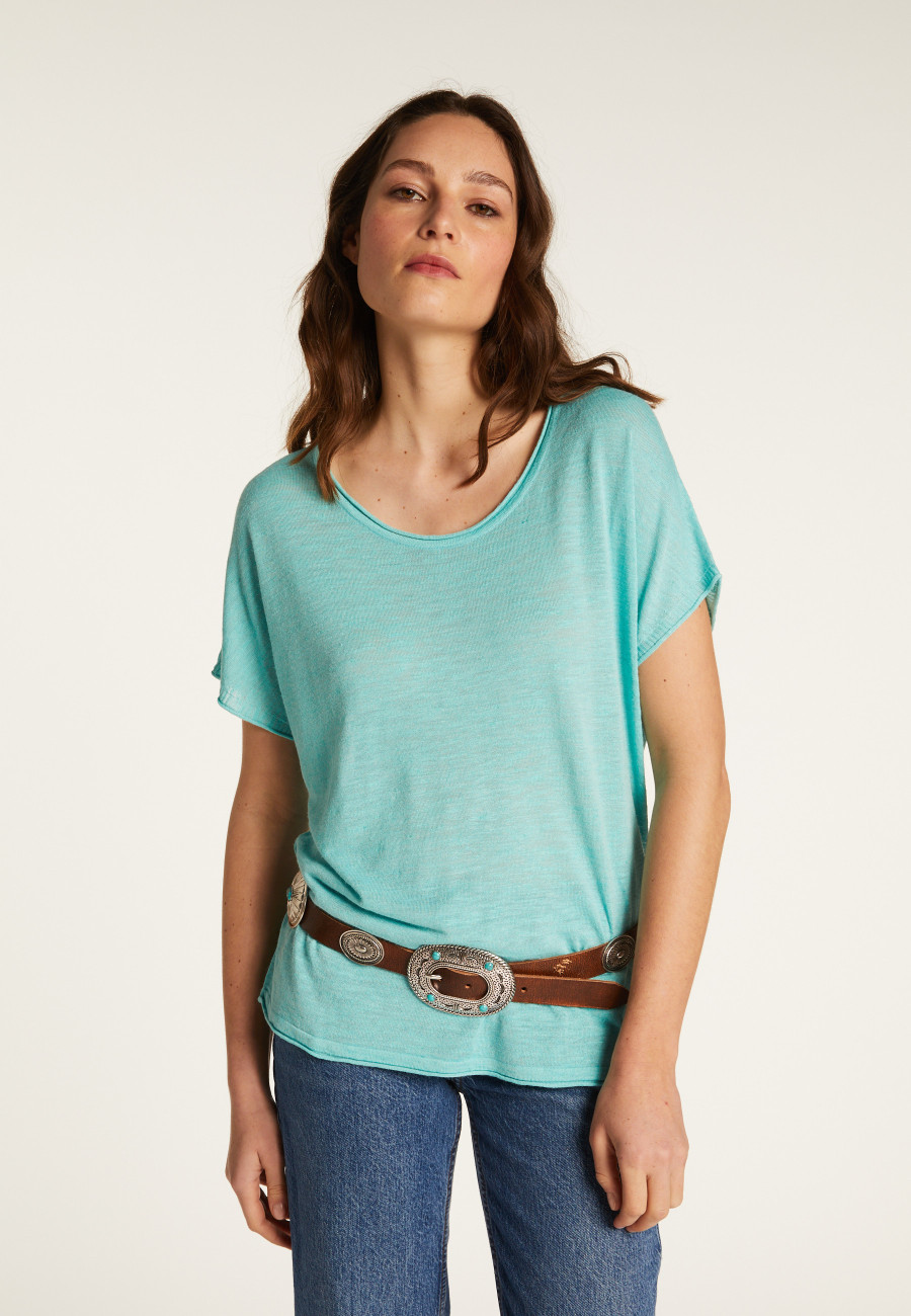 Flamed linen T-shirt - Lola
