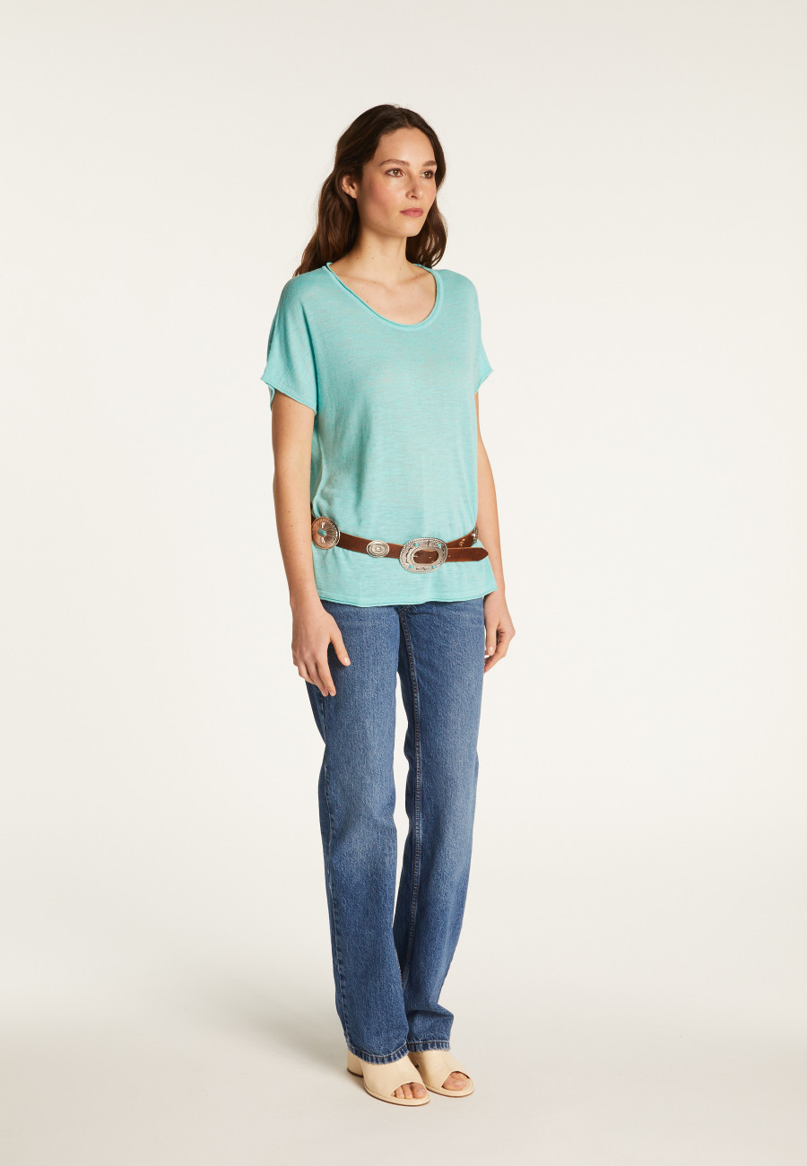 Flamed linen T-shirt - Lola