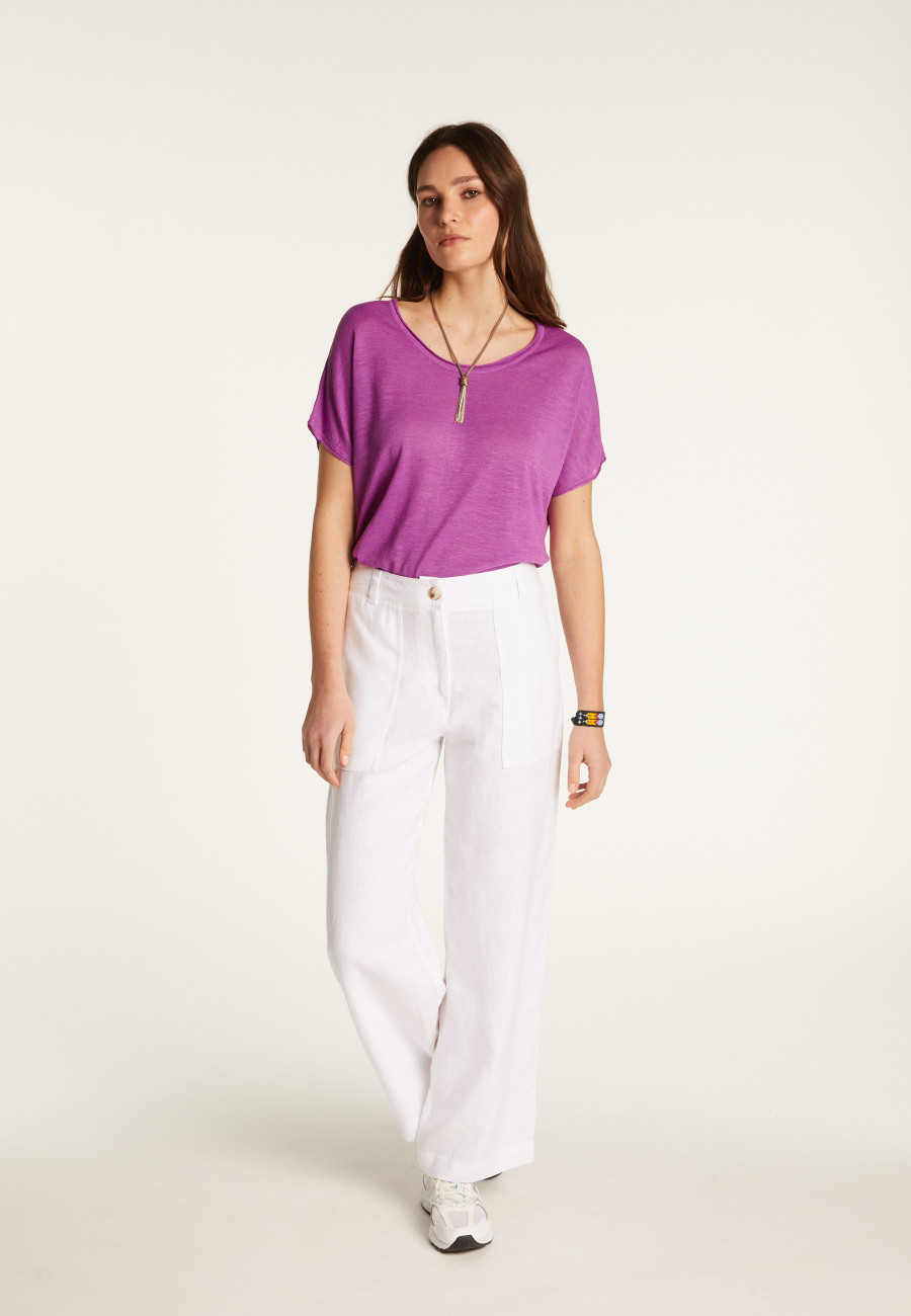 Flamed linen T-shirt - Lola