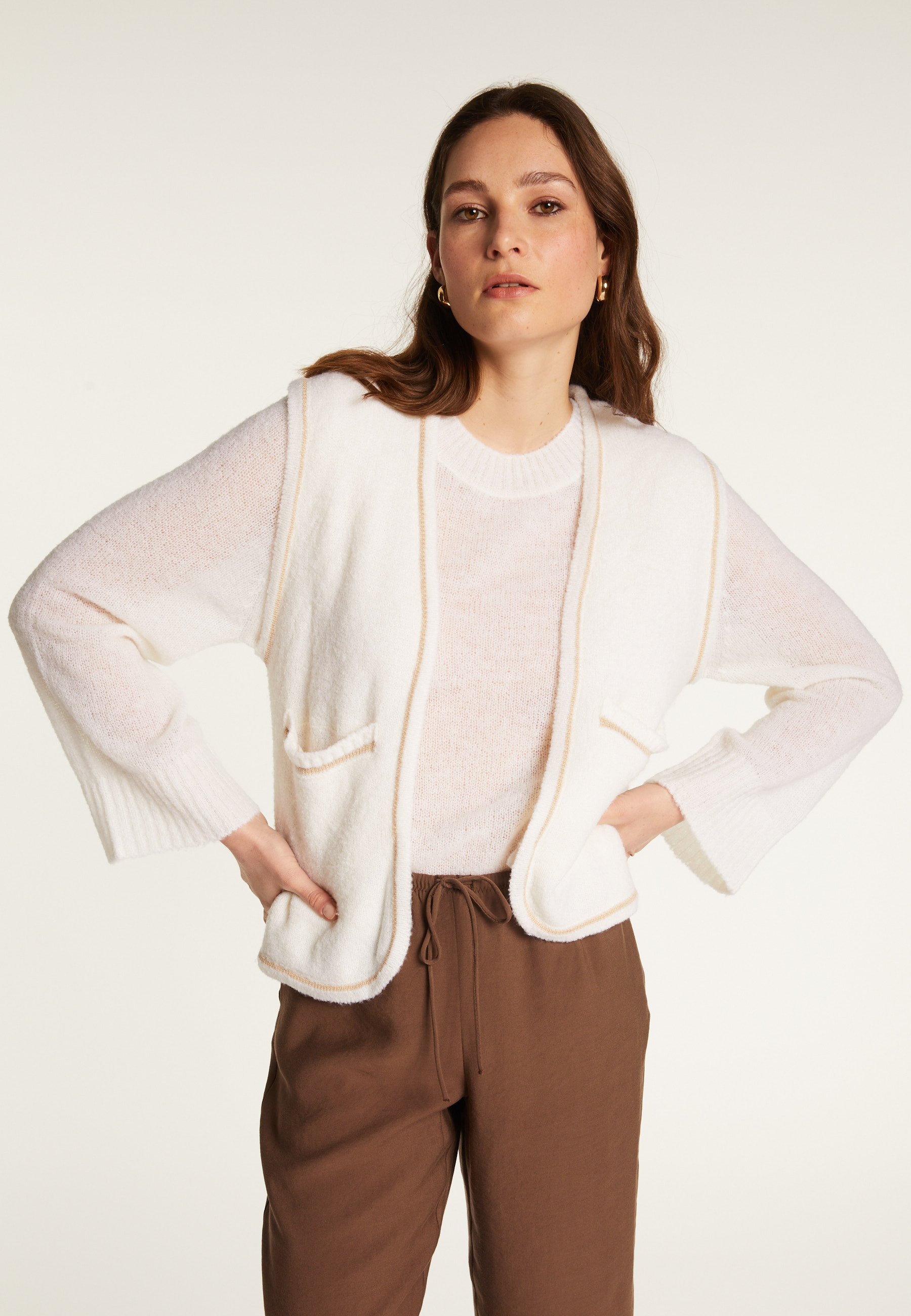 Veste sans manches en laine mérinos - Filipa