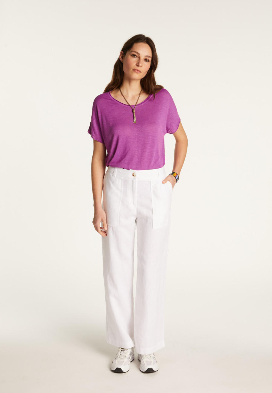 Flamed linen T-shirt - Lola