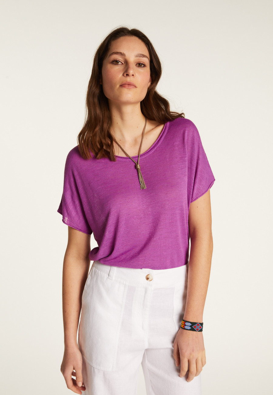 Flamed linen T-shirt - Lola
