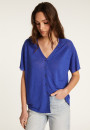 Flamed Linen Button T-Shirt - Lily