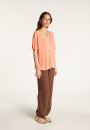 Flamed Linen Button T-Shirt - Lily