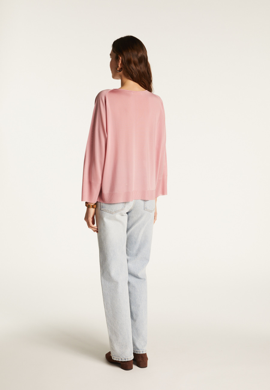 Pull col V en fil lumière - Delly