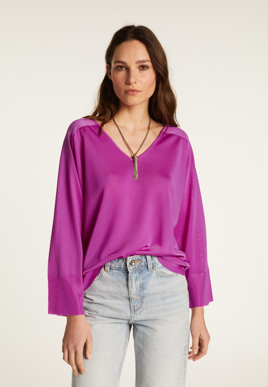 Pull col V en fil lumière - Delly