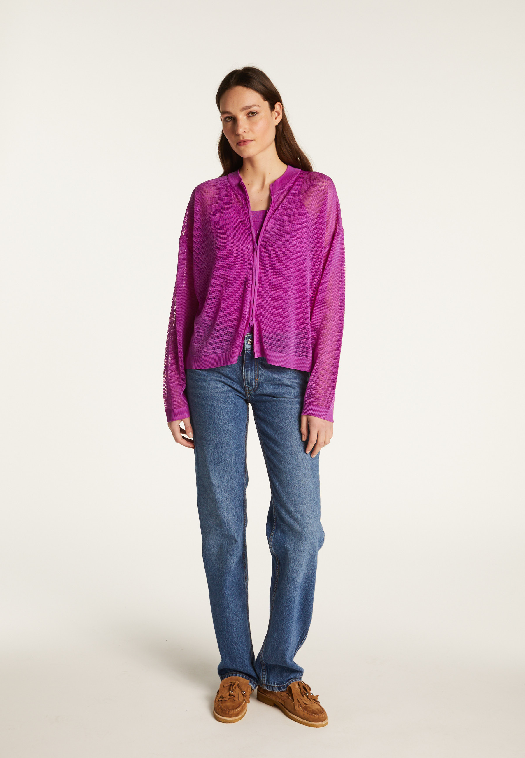 Pull zippé en fil lumière - Denyze