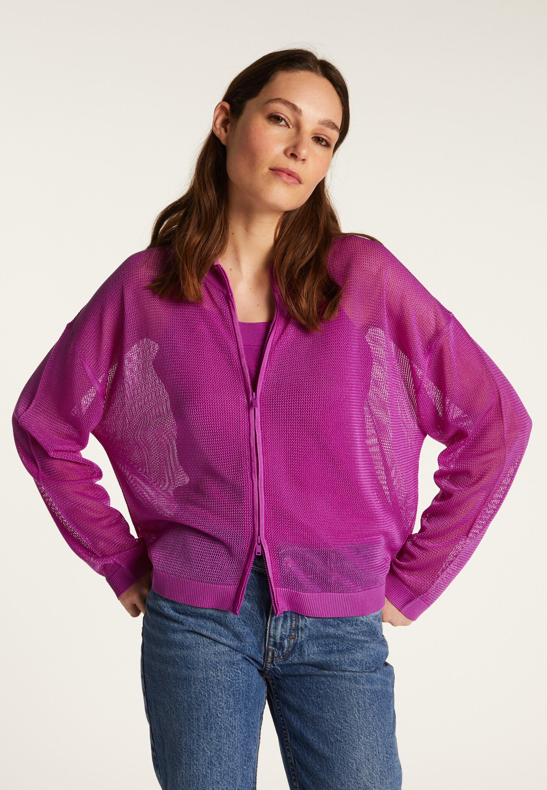 Light thread zipped sweater - Denyze