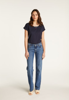 Cotton boat neck t-shirt - Divine