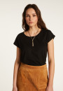 Cotton boat neck t-shirt - Divine