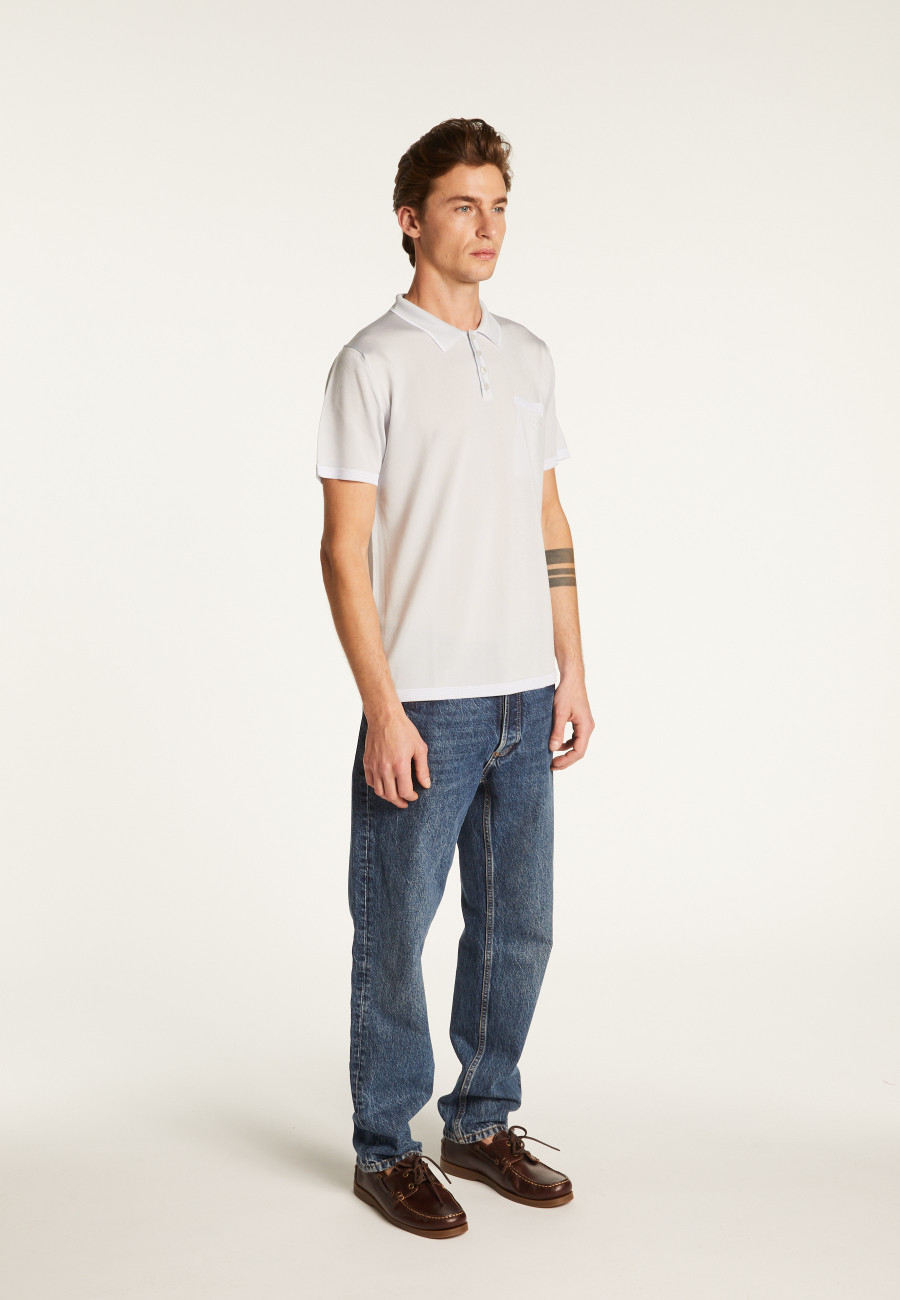 Striped Polo Fil Lumière - Basso