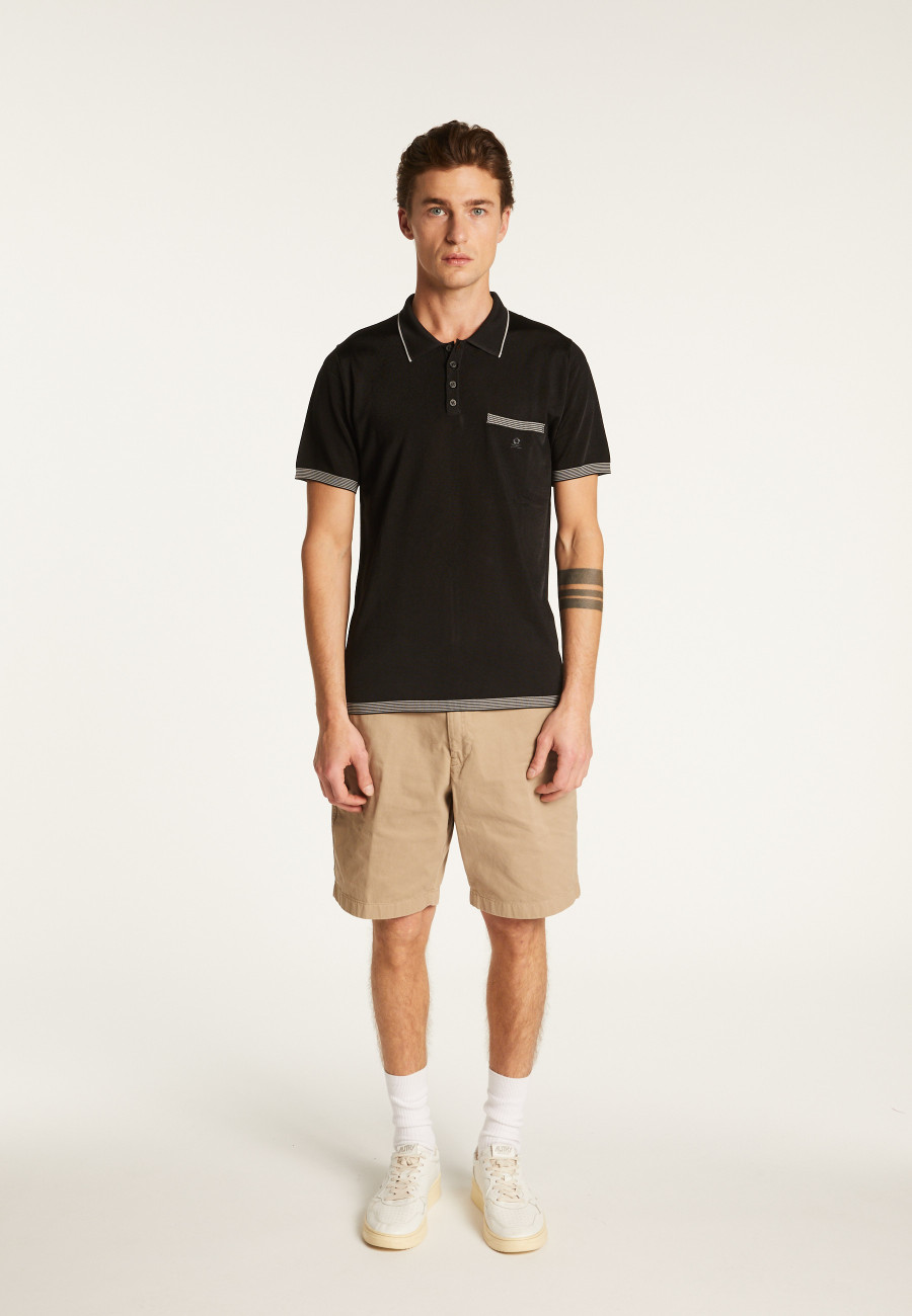 Striped Polo Fil Lumière - Basso